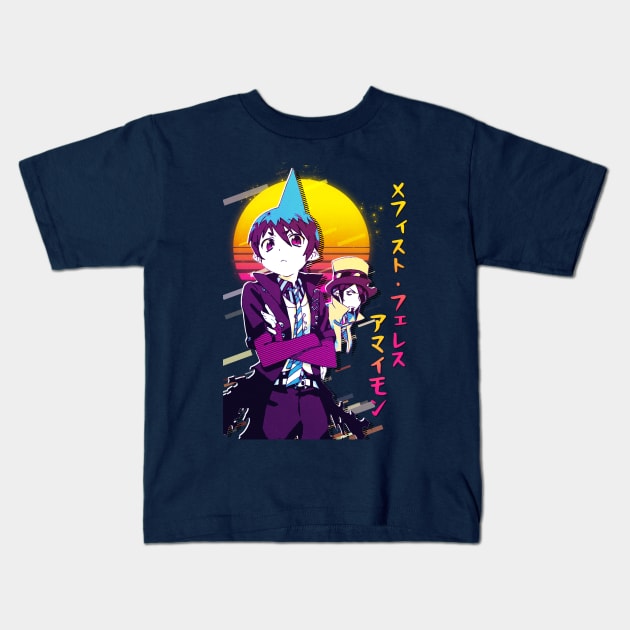 Mephisto Pheles and Amaimon - Ao no Exorcist Kids T-Shirt by 80sRetro